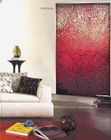 Pannelli di parete di vetro decorativi dipinti a mano per il fondo del sofà, tema del corallo rosso