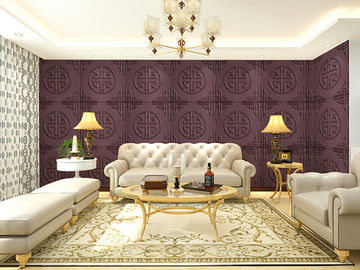 3D Wallpapers la parete decorativa di cuoio ecologica che riveste lo stile di pannelli cinese delle mattonelle della parete 3D